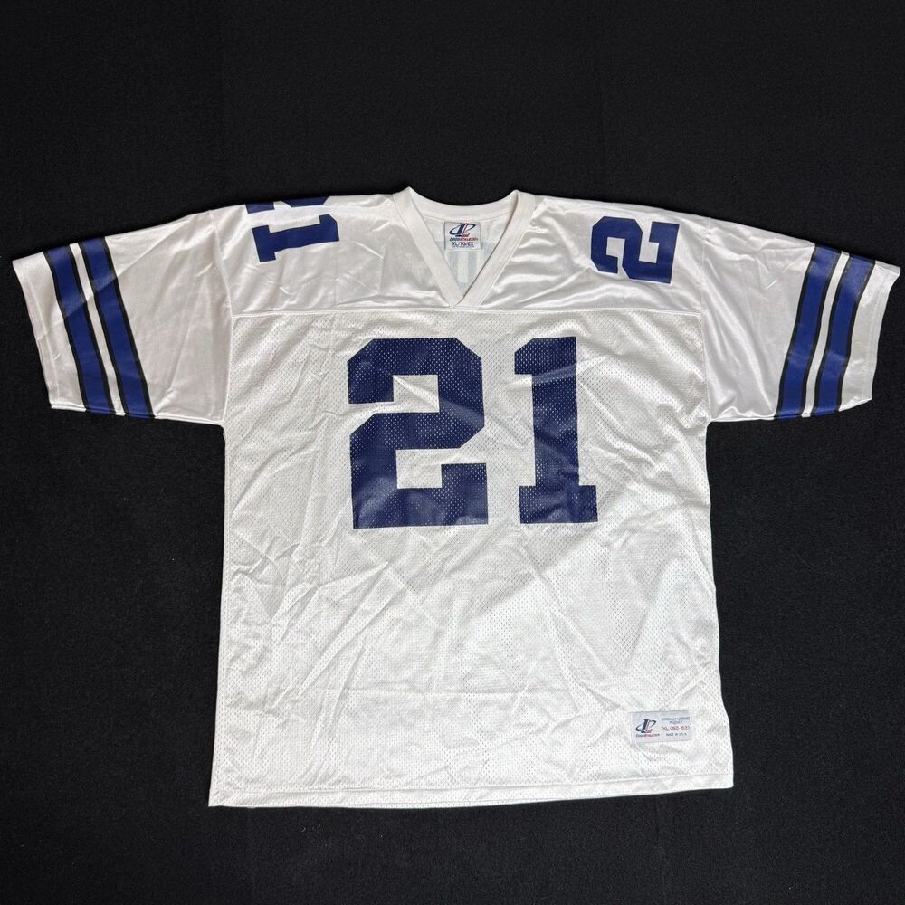 Vintage 90s Deion Sanders Dallas Cowboys #21 Jersey Logo Athletic XL USA